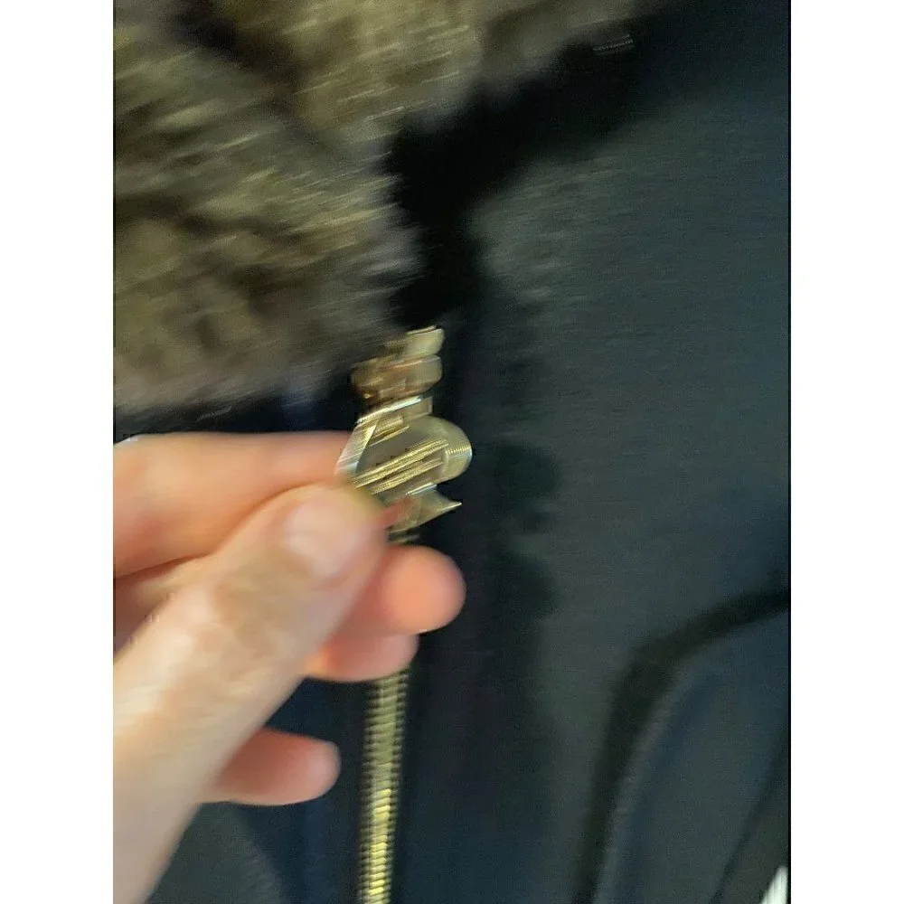 kate spade trina fur collar wool jacket 4 double zipper brown black $698